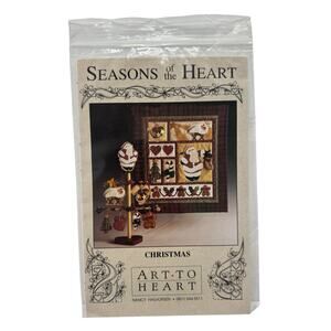 Vintage Seasons of the Heart Christmas Wall Quilt Pattern Art To Heart 1994